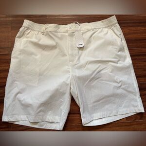 COOFANDY NWT White Flat Front Casual Shorts Size 3XL